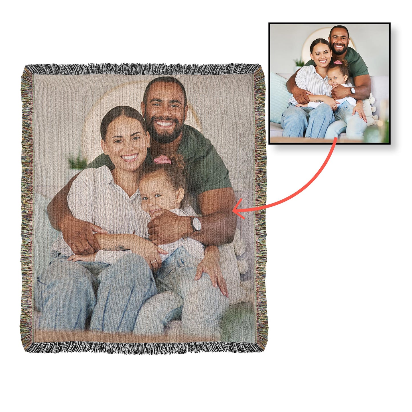AmirrOnru9 customizes Photo Heirloom Woven Blanket (Portrait