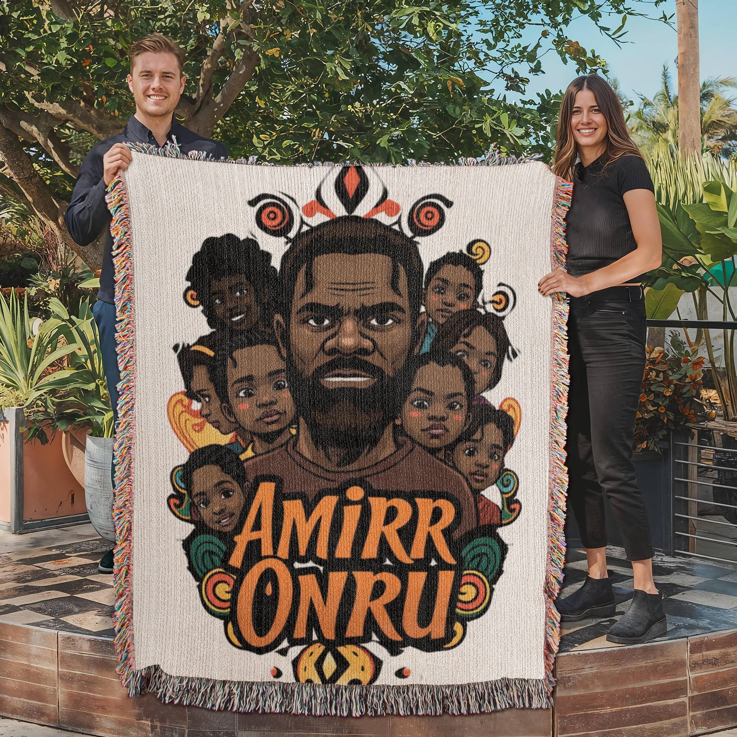 AmirrOnru9 customizes Photo Heirloom Woven Blanket (Portrait